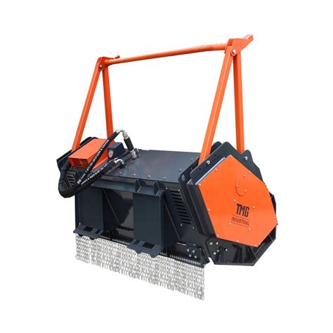 skid steer forest mulcher|tmg 60 skid steer drum mulcher.